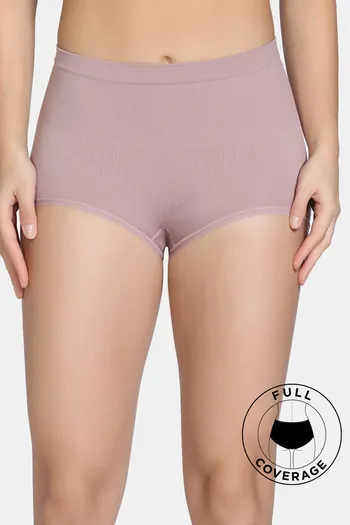 Buy Zivame High Rise Full Coverage Tummy Tucker Hipster Panty - Wood rose
